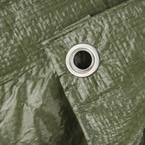 10x15 m PE Gewebeplane grün 150 g/m2 – Ösen alle 50 cm, REACH-zertifiziert