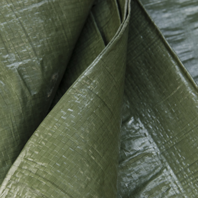 10x15 m PE Gewebeplane grün 150 g/m2 – Ösen alle 50 cm, REACH-zertifiziert