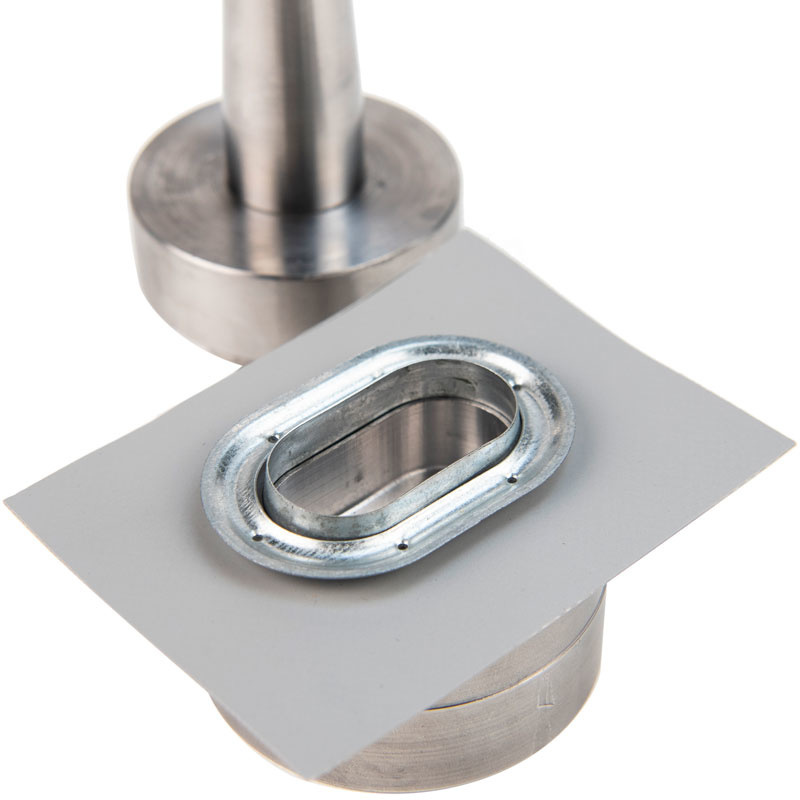 Handstempeln 42x22mm oval aus Edelstahl