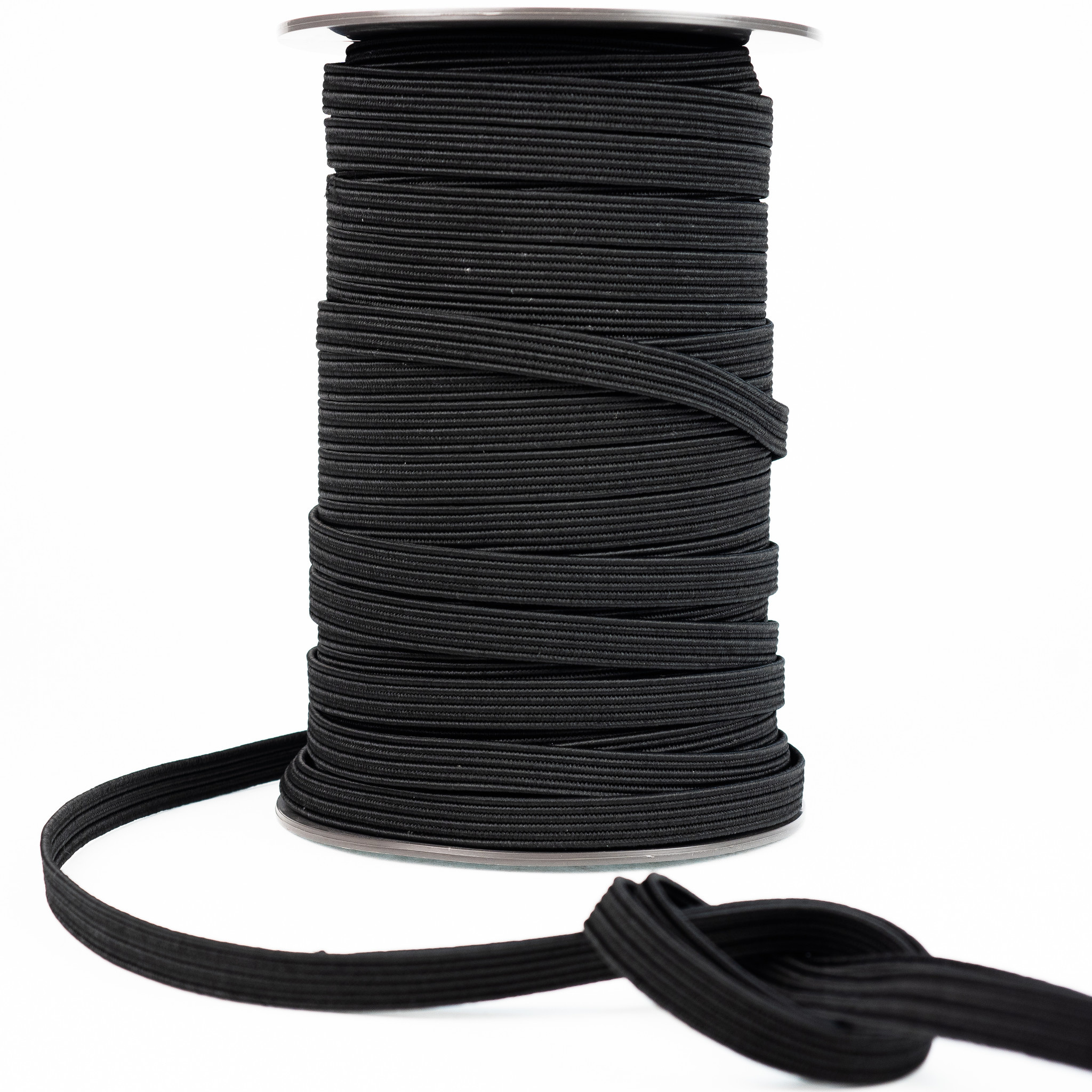 Elastische Schnur flach 16mm schwarz