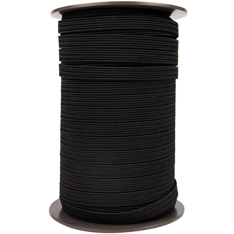 Elastische Schnur flach 16mm schwarz
