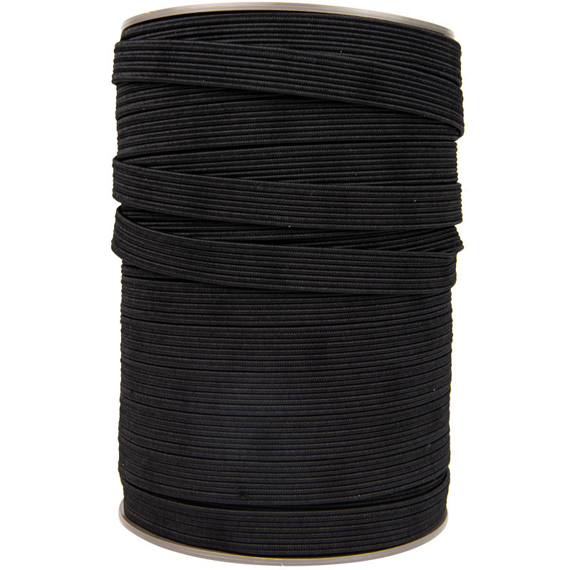 Elastische Schnur flach 22mm schwarz