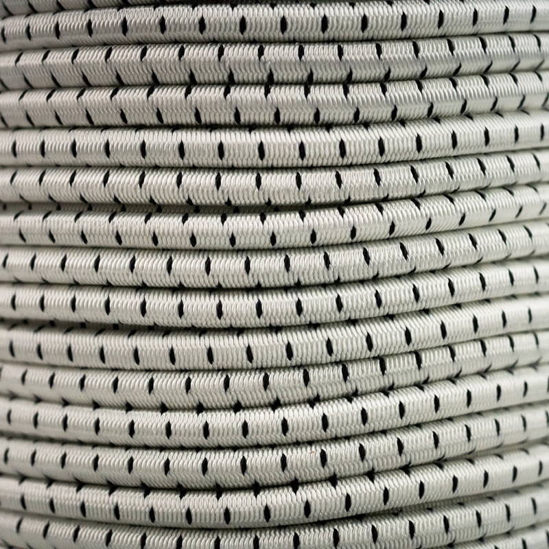 Elastische Kordel 4mm schwarz und weiß gestreift