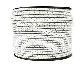 Elastische Kordel 6mm schwarz-weiß gestreift