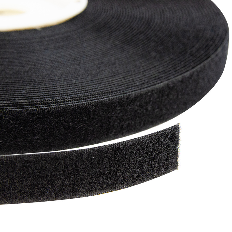 Klettverschluss 20mm selbstklebende Acryl-Schleife schwarz