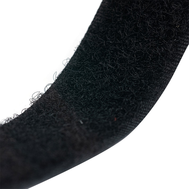 Klettverschluss 20mm selbstklebende Acryl-Schleife schwarz