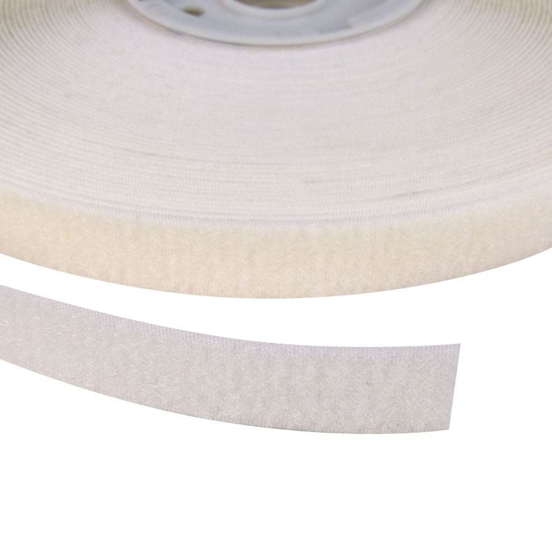 Klettverschluss 20mm selbstklebende Acryl-Schleife weiß