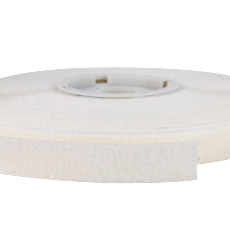 Klettverschluss 20mm selbstklebende Acryl-Schleife weiß