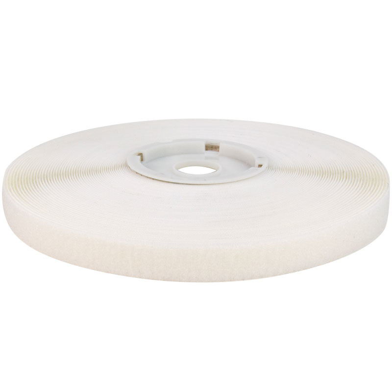 Klettverschluss 20mm selbstklebende Acryl-Schleife weiß