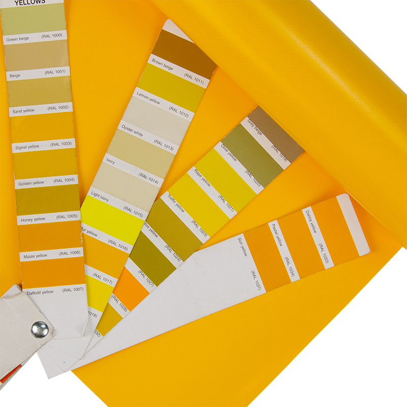 PVC Plane 650 g/m2 – 250 cm breit, gelb, Meterware von der Rolle