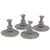 4x Saugnapf grau