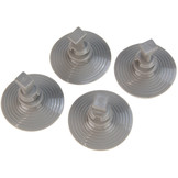 4x Saugnapf grau