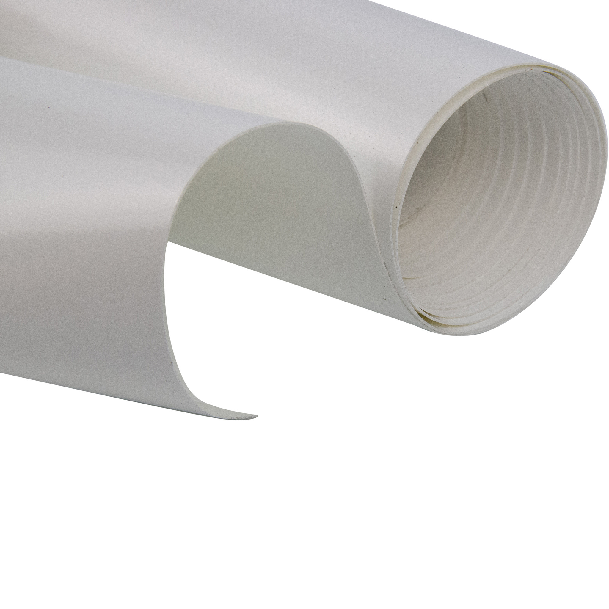 PVC Plane 680 g/m2 – 320 cm breit, weiß RAL 9016, schwer entflammbar, Meterware von der Rolle