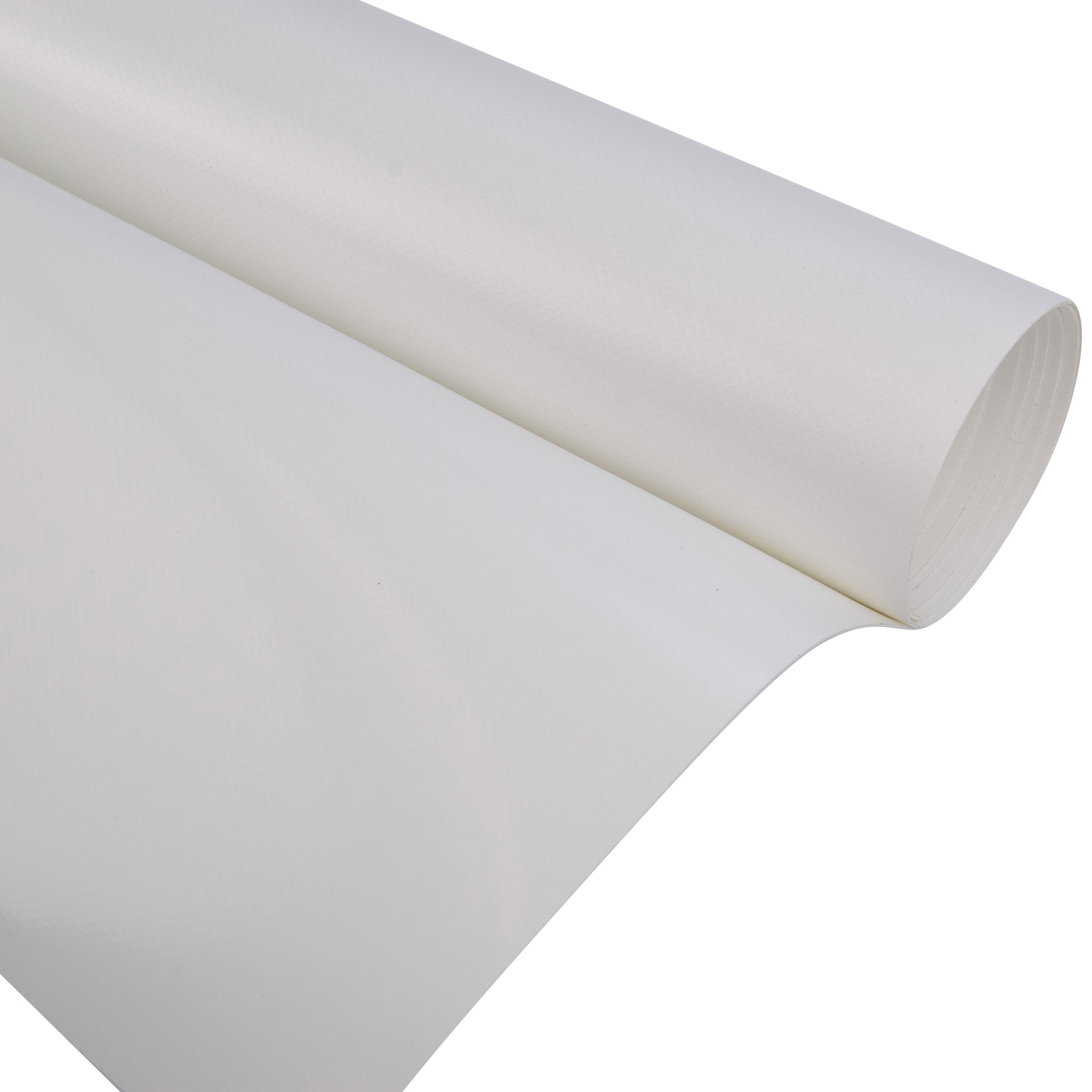 PVC Plane 680 g/m2 – 320 cm breit, weiß RAL 9016, schwer entflammbar, Meterware von der Rolle