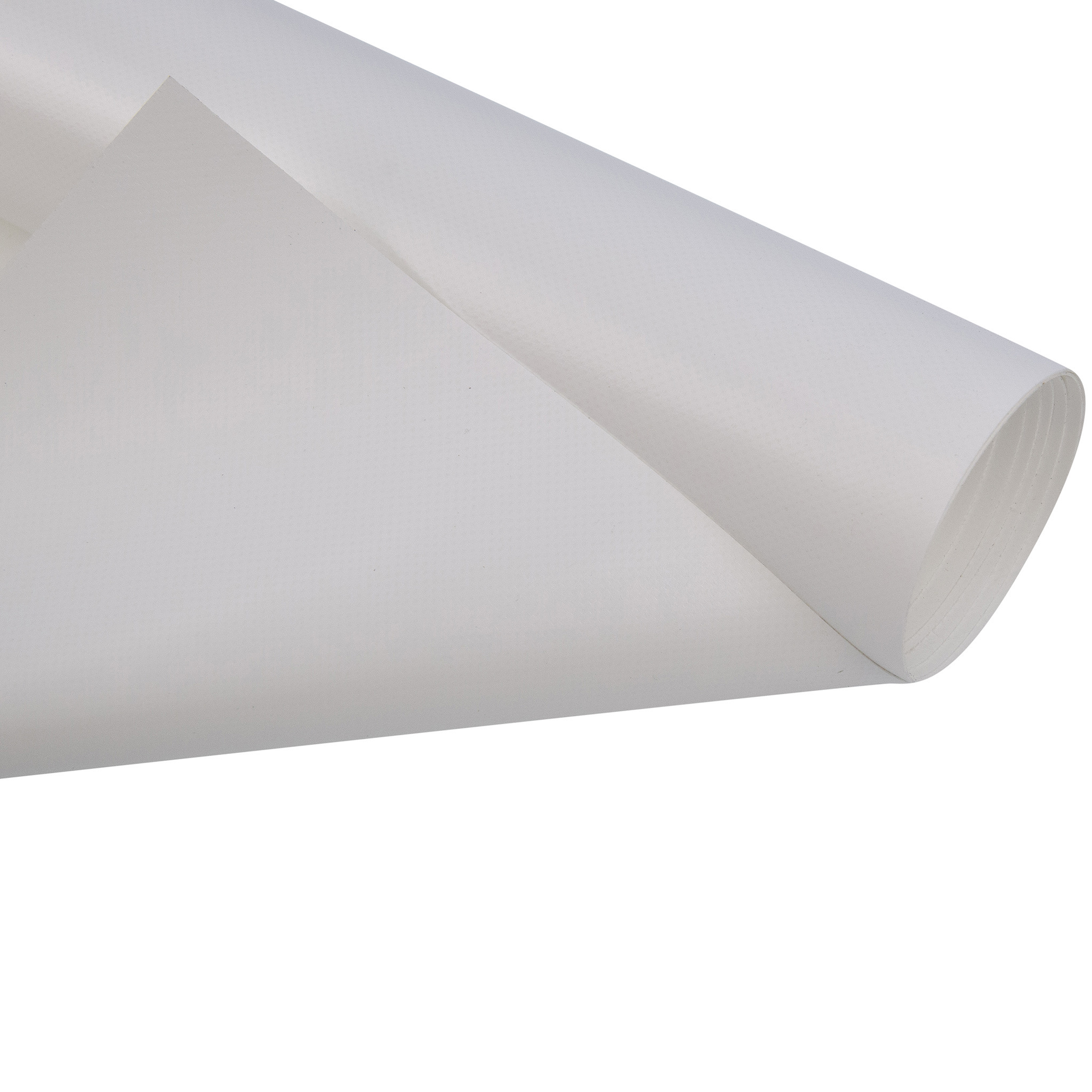 PVC Plane 680 g/m2 – 320 cm breit, weiß RAL 9016, schwer entflammbar, Meterware von der Rolle