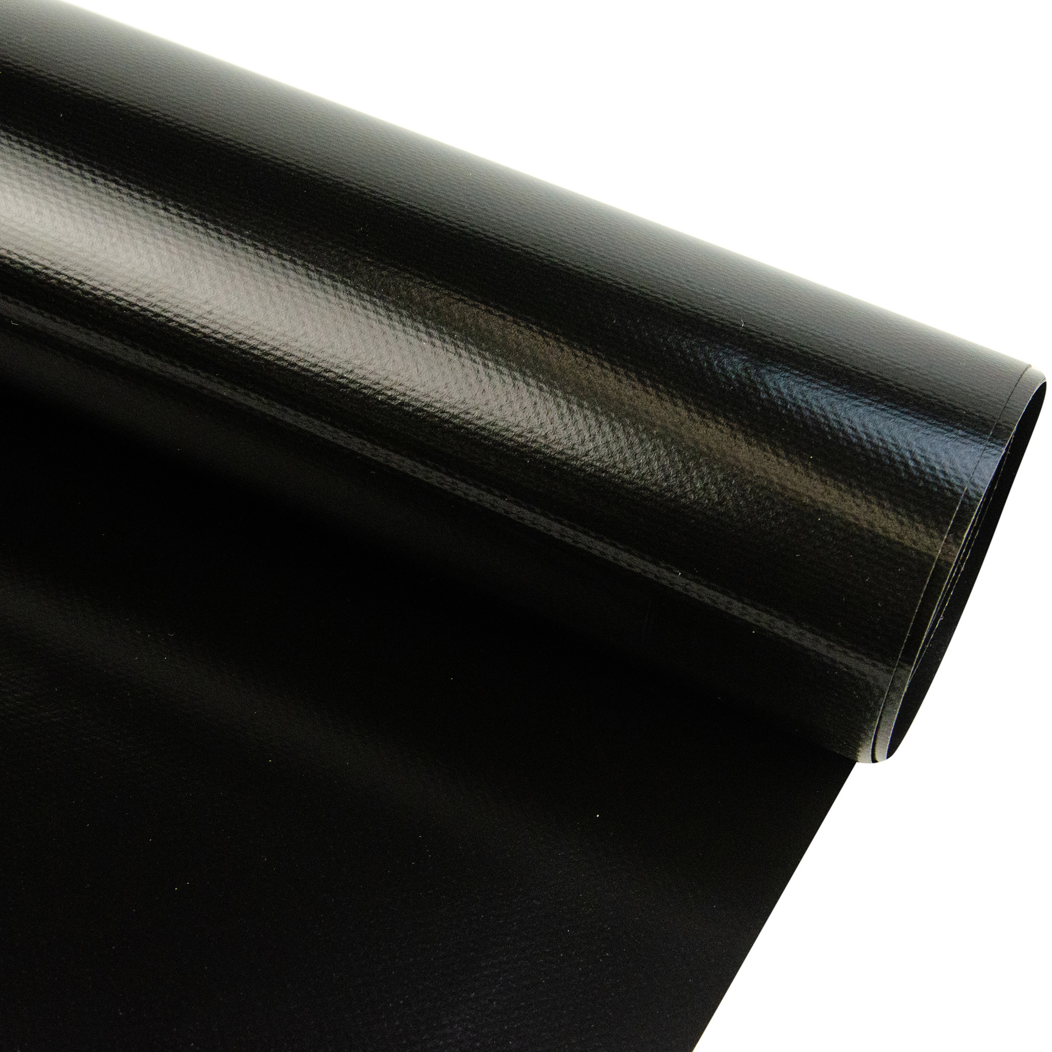 PVC Plane 680 g/m2 – 300 cm breit, schwarz, schwer entflammbar, Meterware von der Rolle