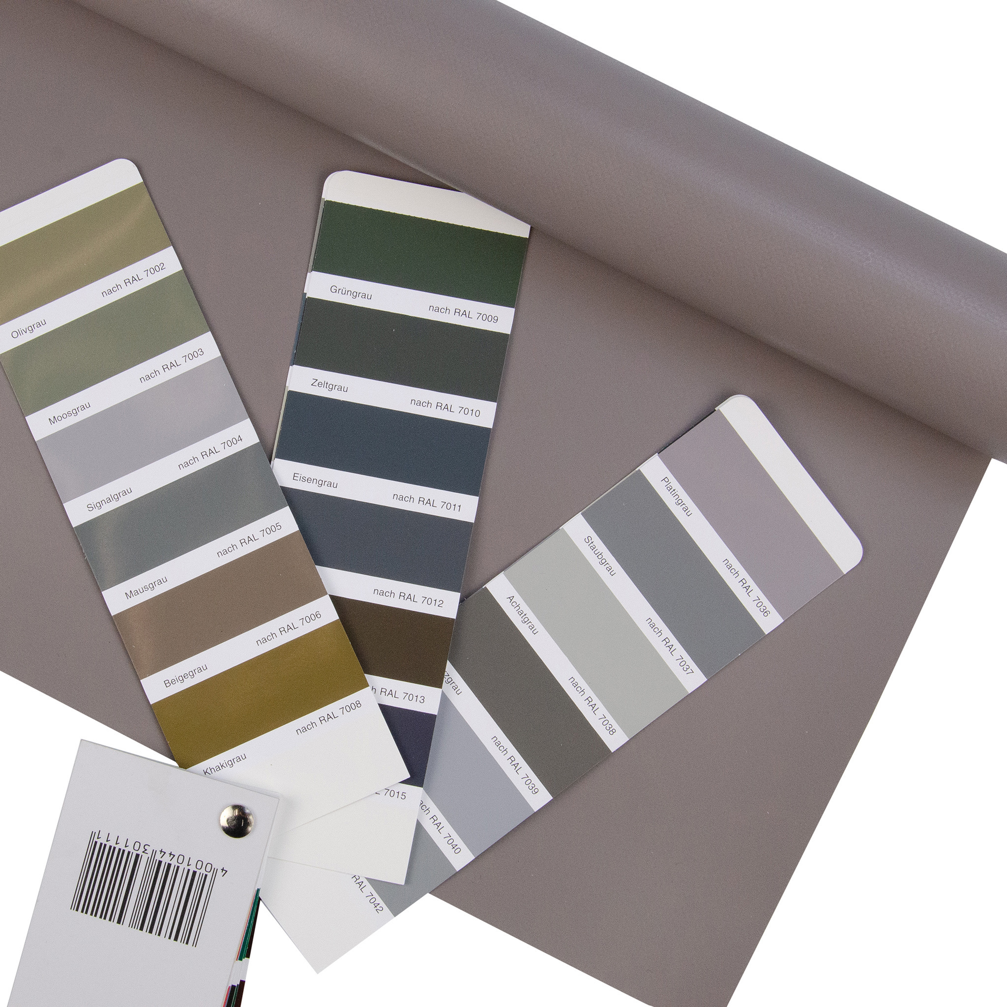 PVC Plane 650 g/m2 – 250 cm breit, grau matt, Meterware von der Rolle