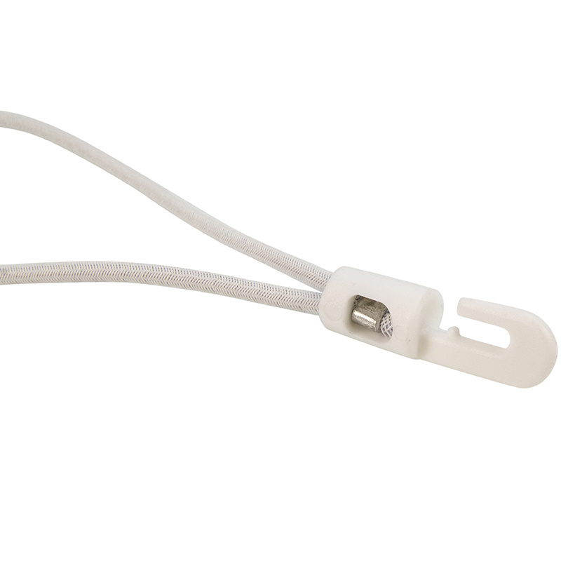 Verschluss Kunststoffhaken 20cm elastisch weiß