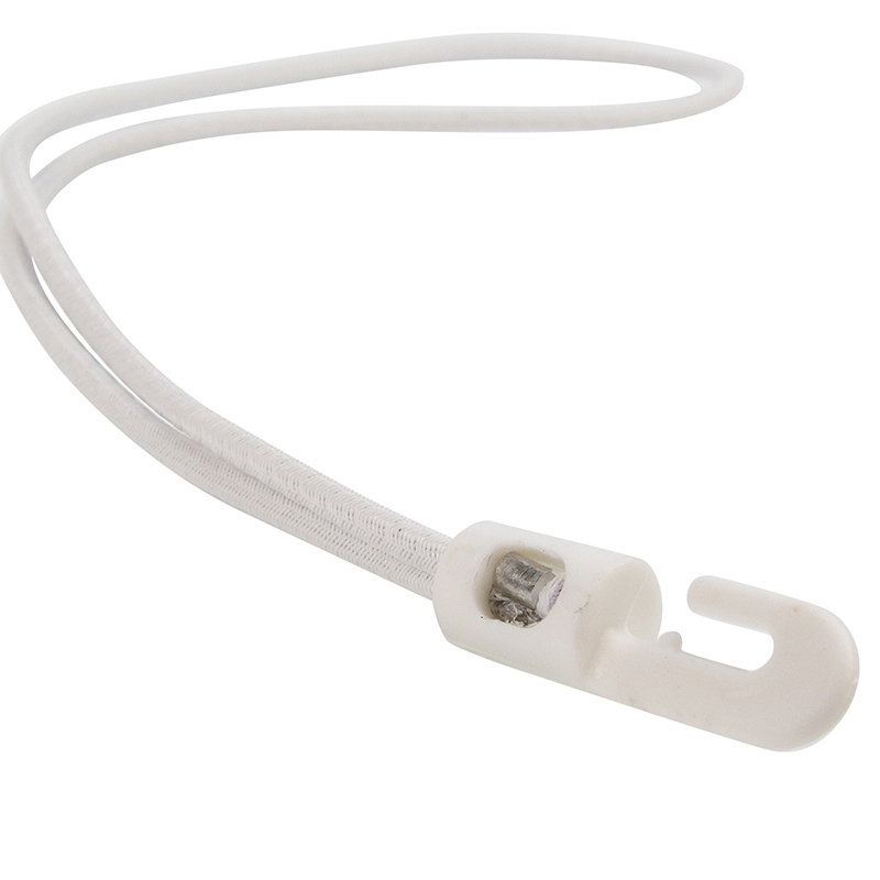 Verschluss Kunststoffhaken 35cm elastisch weiß