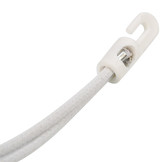 Verschluss Kunststoffhaken 35cm elastisch weiß