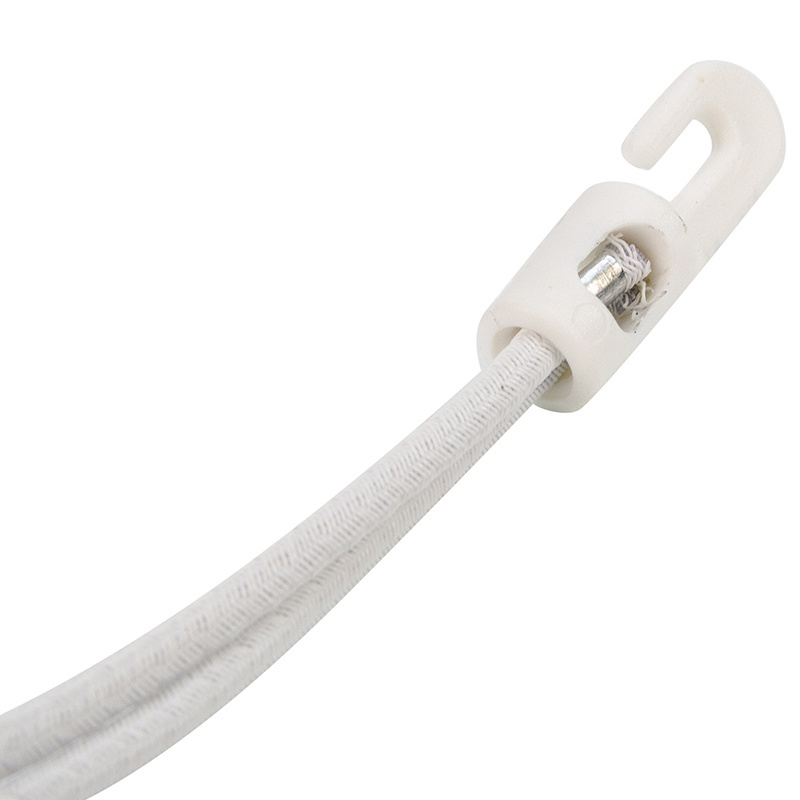 Verschluss Kunststoffhaken 35cm elastisch weiß