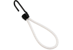 Spanner mit Edelstahlhaken 18cm elastisch weiß