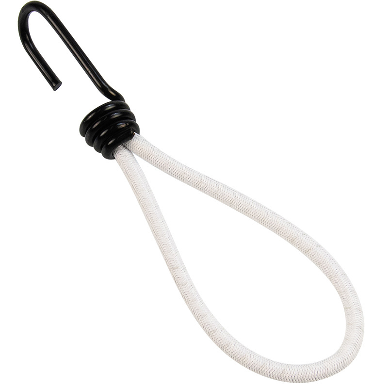 Spanner mit Edelstahlhaken 18cm elastisch weiß