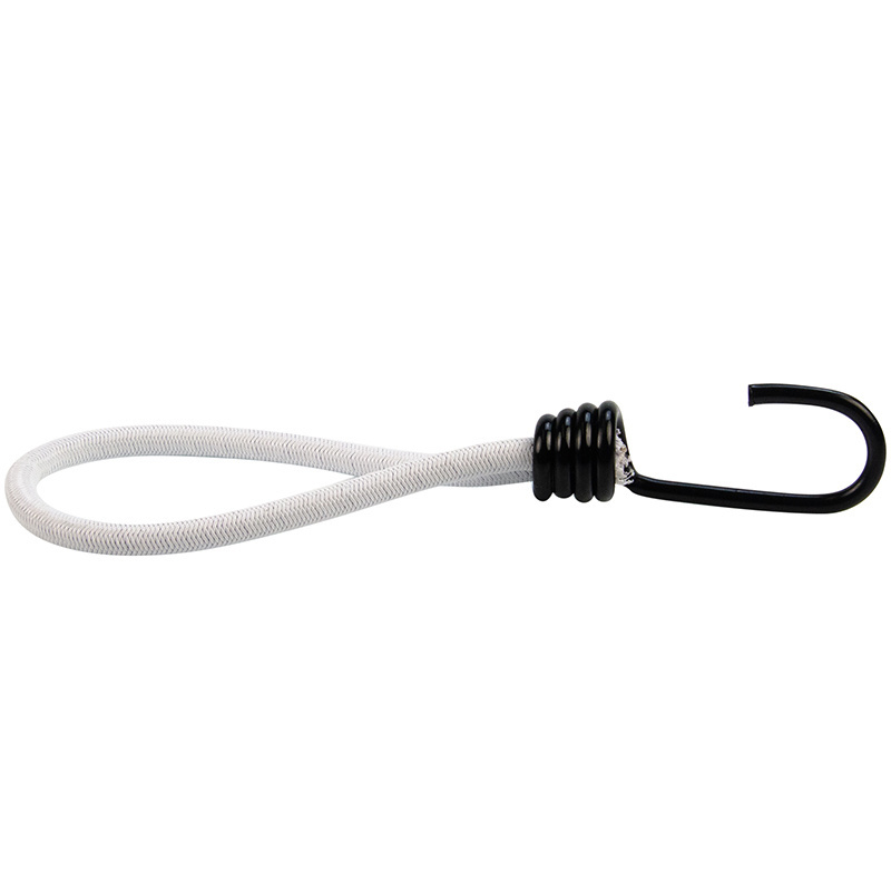 Spanner mit Edelstahlhaken 18cm elastisch weiß