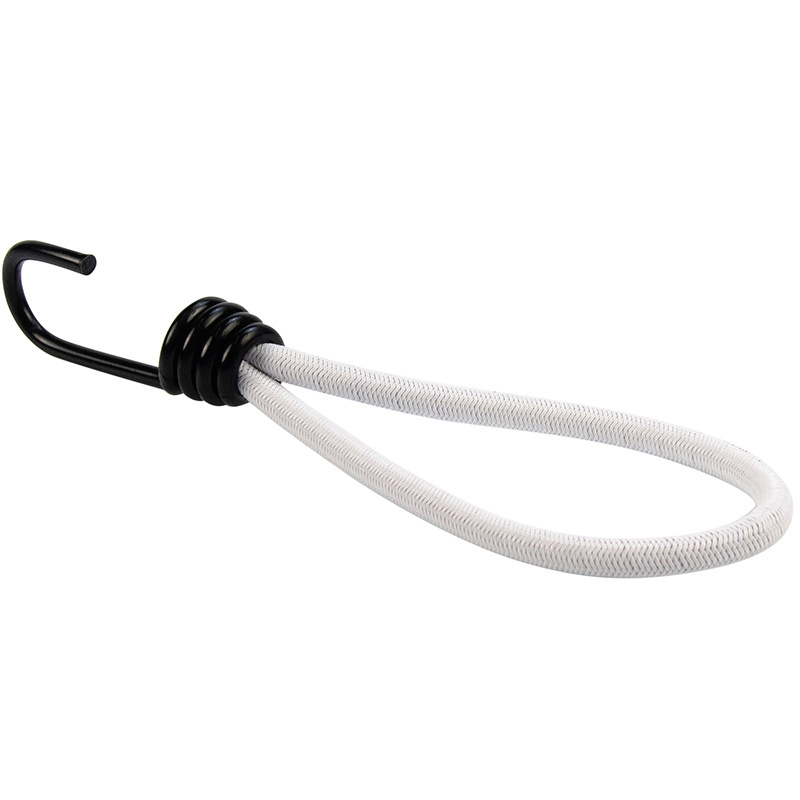 Spanner mit Edelstahlhaken 18cm elastisch weiß