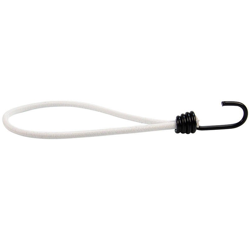 Spanner mit Edelstahlhaken 25cm elastisch weiß