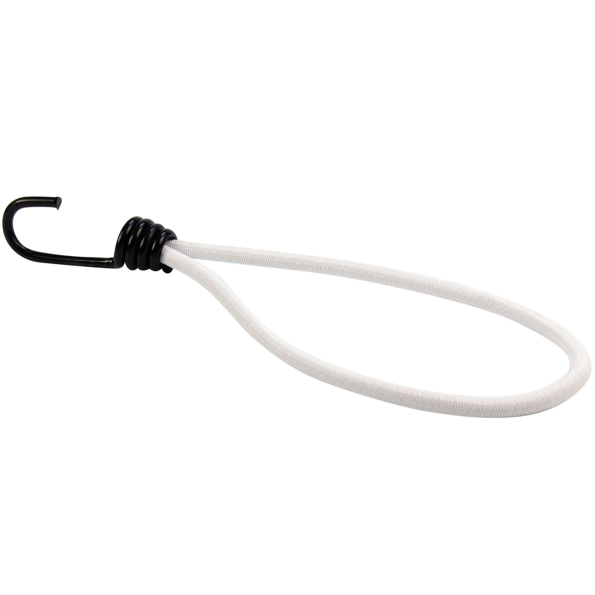 Spanner mit Edelstahlhaken 25cm elastisch weiß