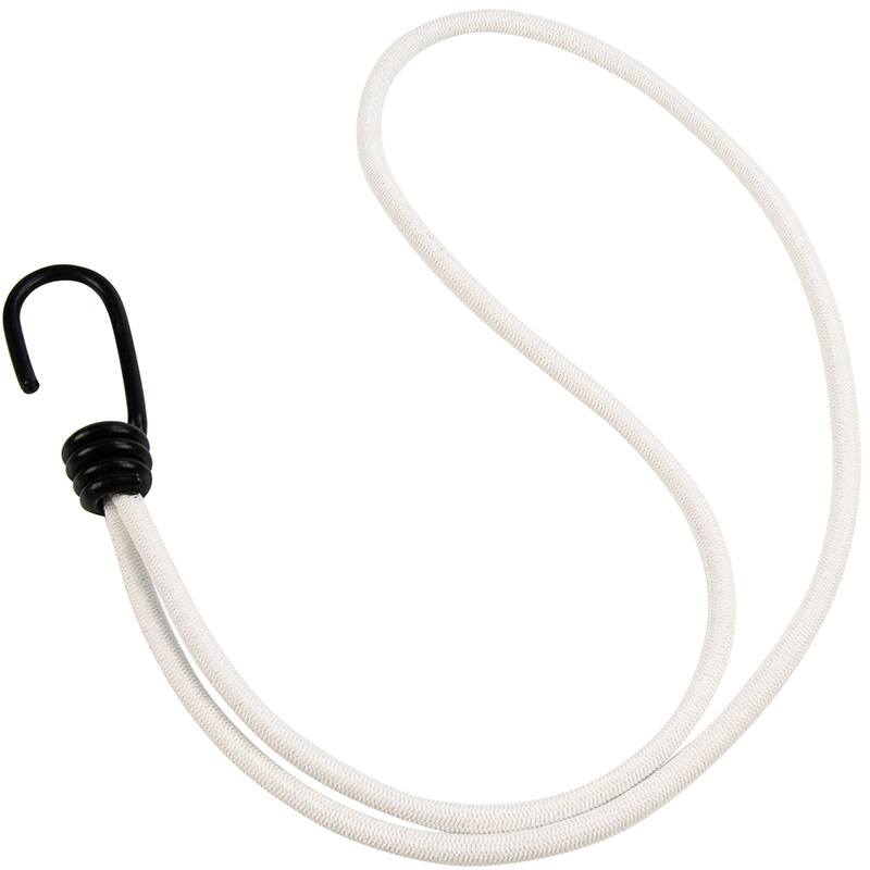 Spanner mit Edelstahlhaken 45cm elastisch weiß