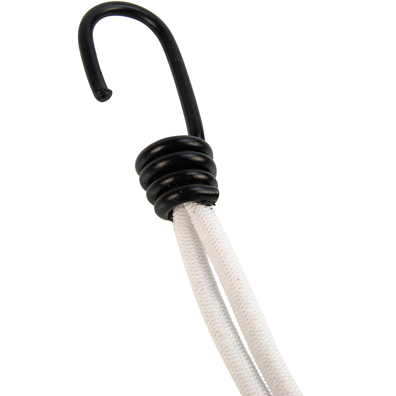 Spanner mit Edelstahlhaken 45cm elastisch weiß