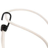 Spanner mit Edelstahlhaken 45cm elastisch weiß