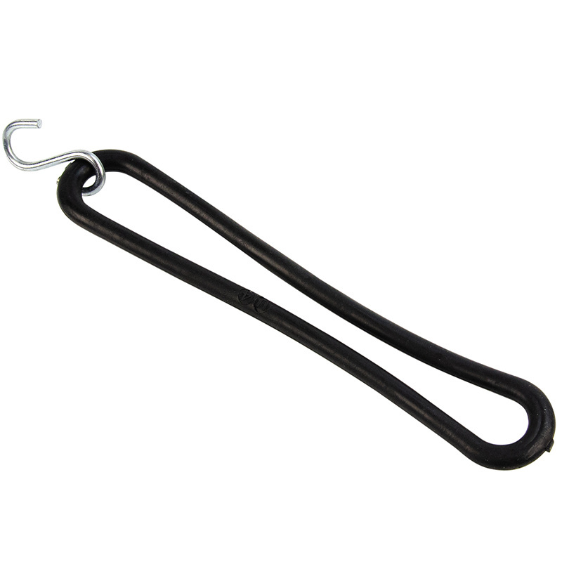 Gummiband mit S-Haken 20cm elastisch schwarz