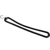Gummiband mit S-Haken 25cm elastisch, schwarz