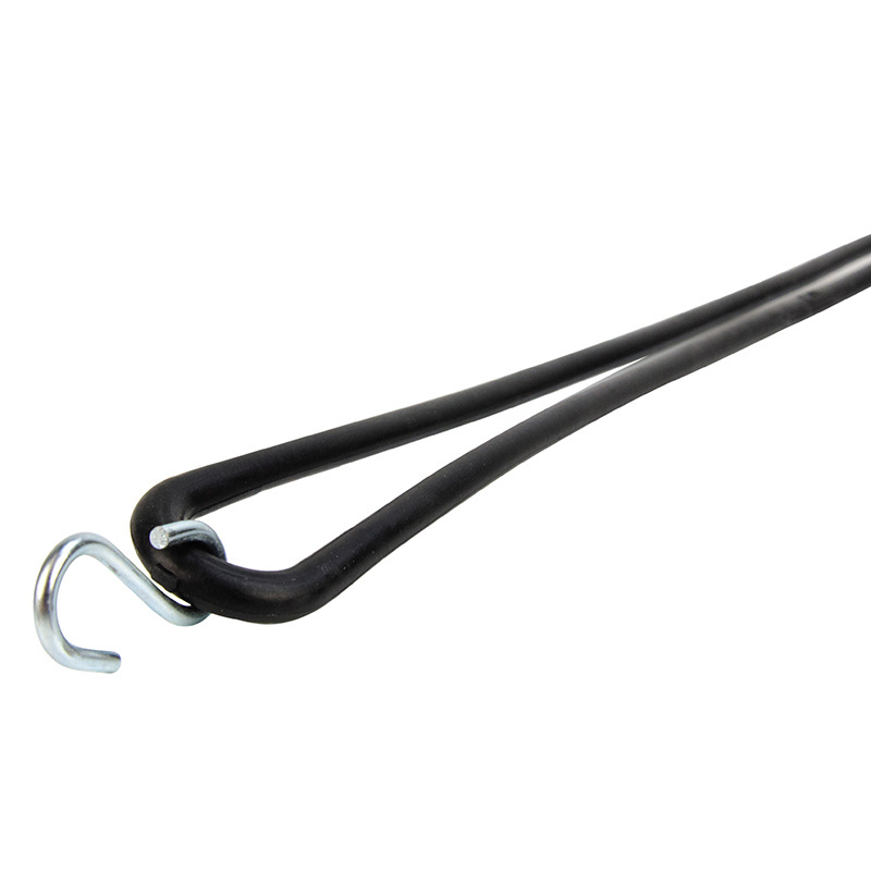 Gummiband mit S-Haken 40cm elastisch schwarz