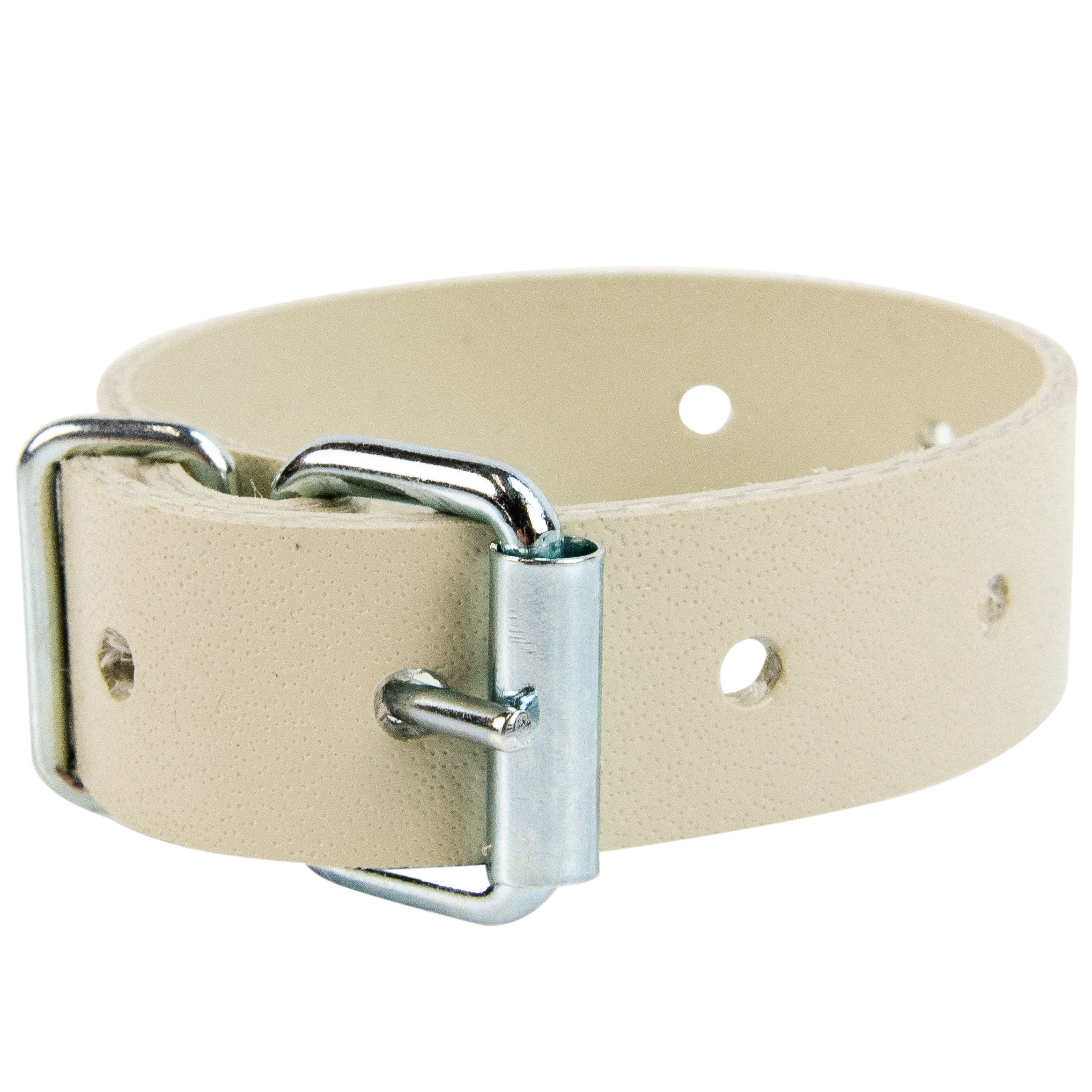 PVC-Gürtel mit Schnalle 25cm creme