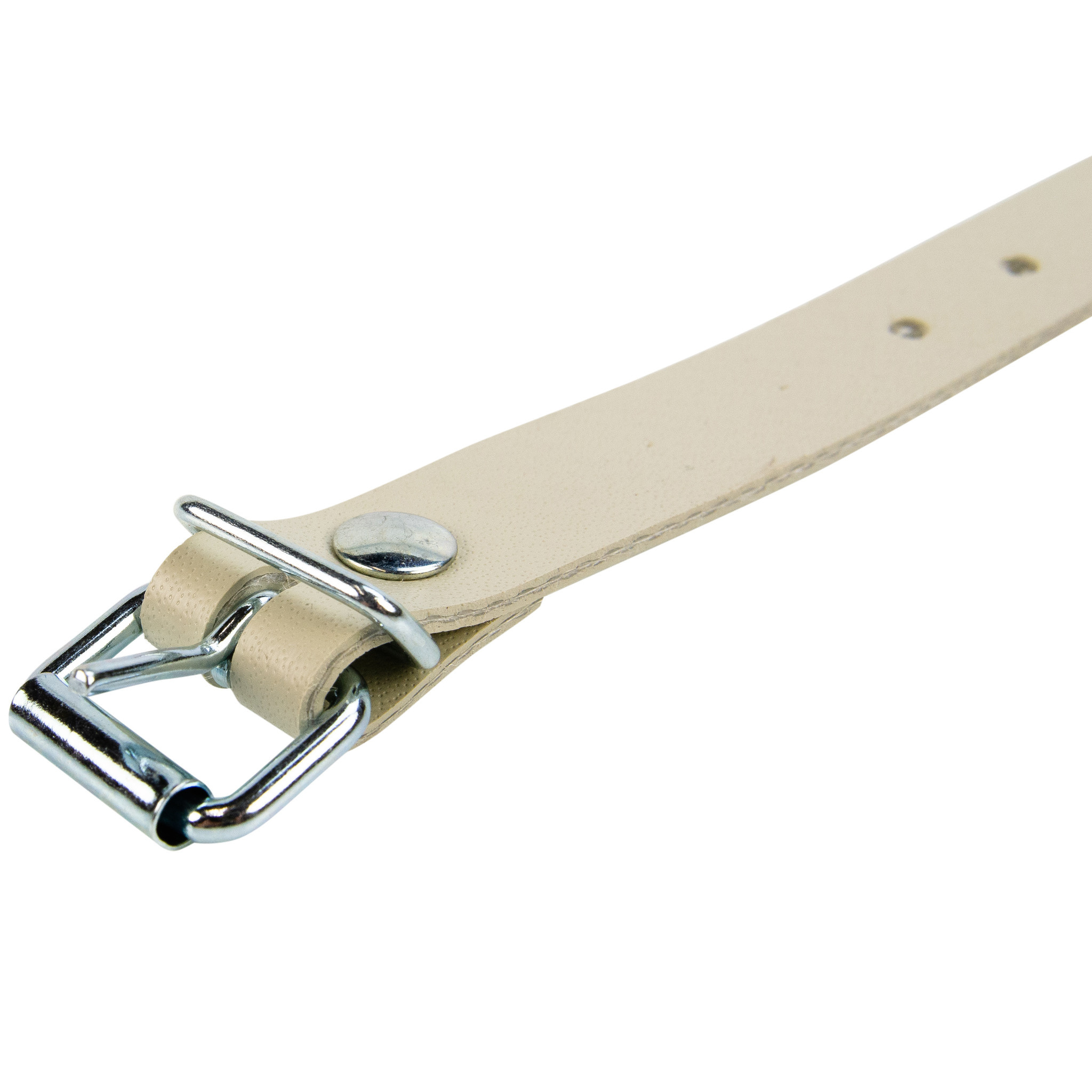 PVC-Gürtel mit Schnalle 25cm creme