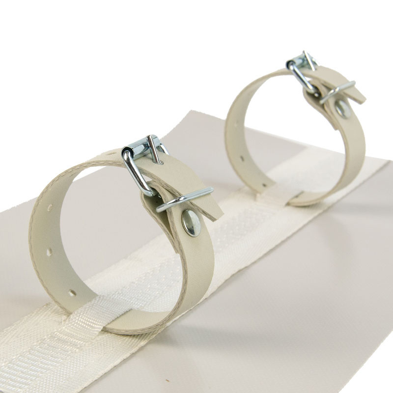 PVC-Gürtel mit Schnalle 25cm creme