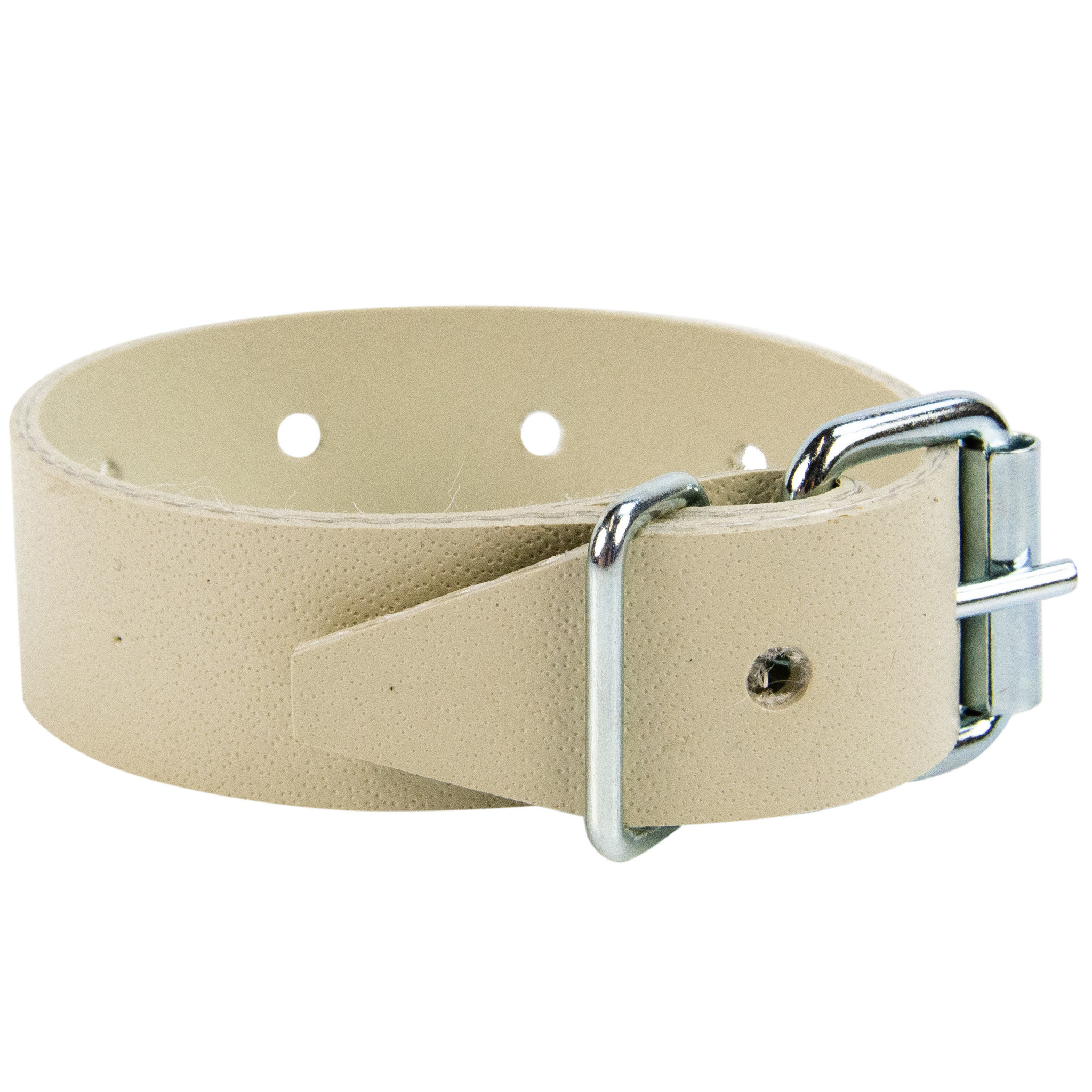 PVC-Gürtel mit Schnalle 25cm creme