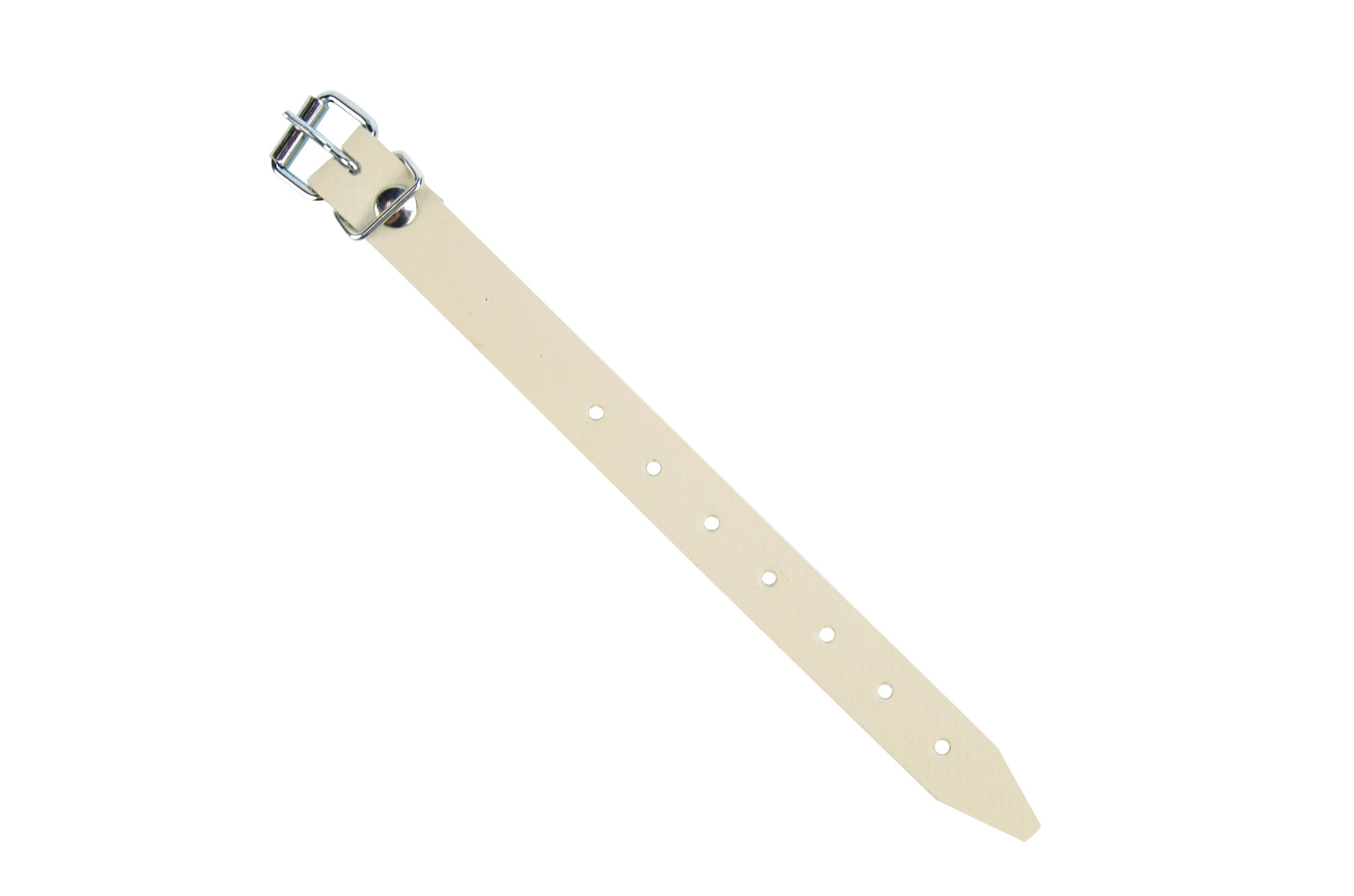 PVC-Gürtel mit Schnalle 25cm creme
