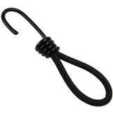 Elastischer Spanner 6mm Spin Haken 13cm schwarz belastbar bis 15KG PP