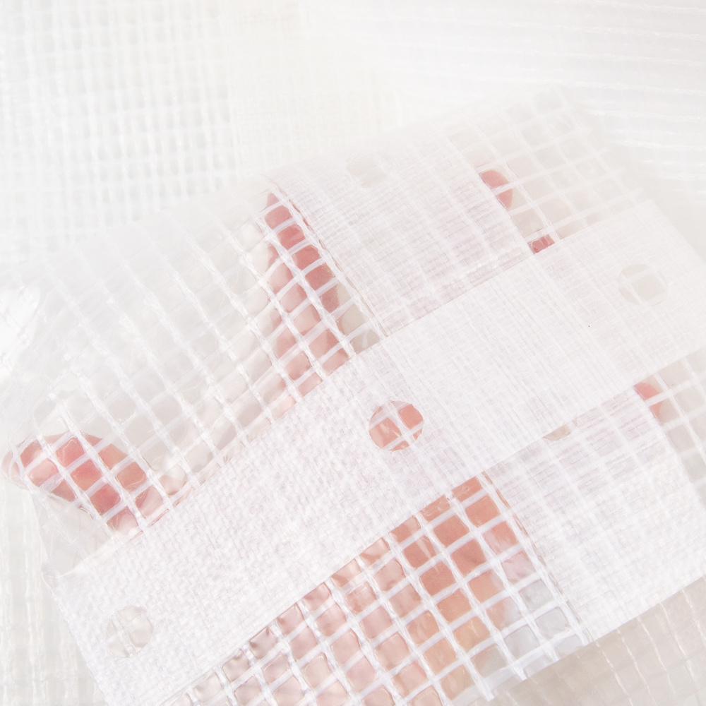 8x12m Transparente verstärkte Plane 250gr