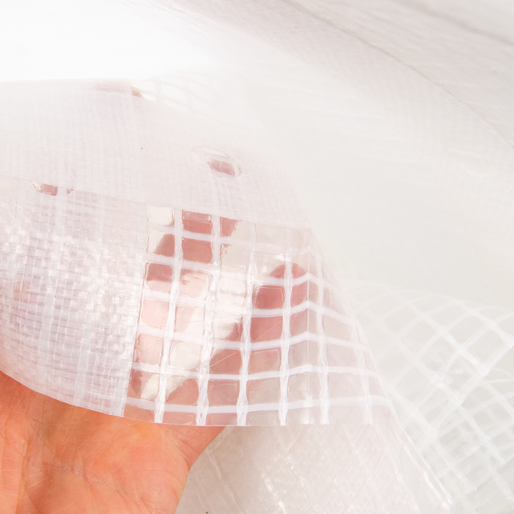 6x10m Transparente verstärkte Plane 250gr