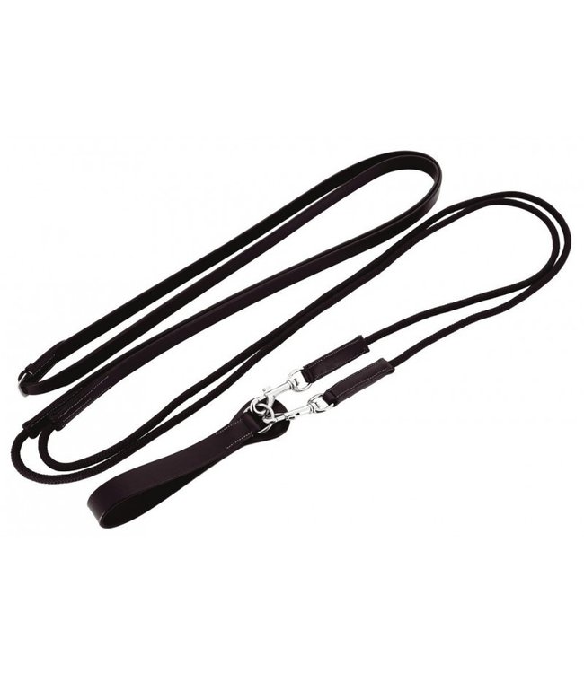 NORTON PRO DRAW REINS, LEATHER/ROPE