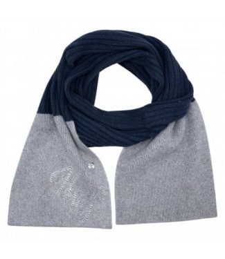 HV Polo HVS 'BENJA' SCARF, Navy Grey