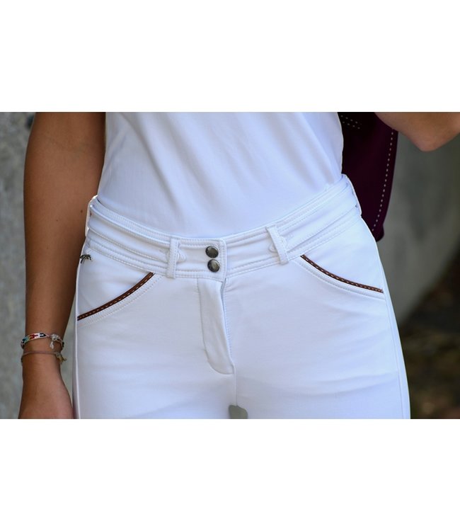PÉNÉLOPE 'POINT SELLIER' LADIES WHITE BREECHES - White