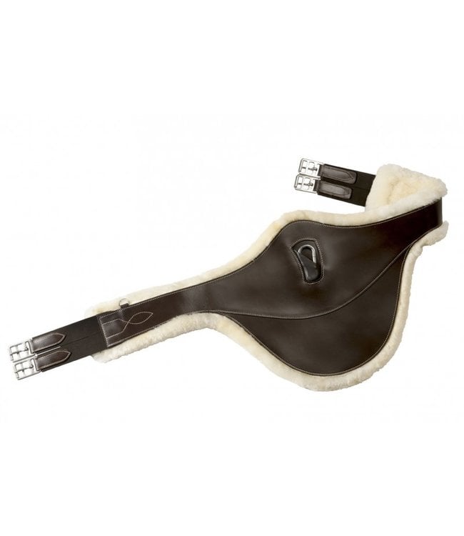 NORTON PRO 'SHEEPSKIN LINED' BELLY PROTECTOR GIRTH - Brown