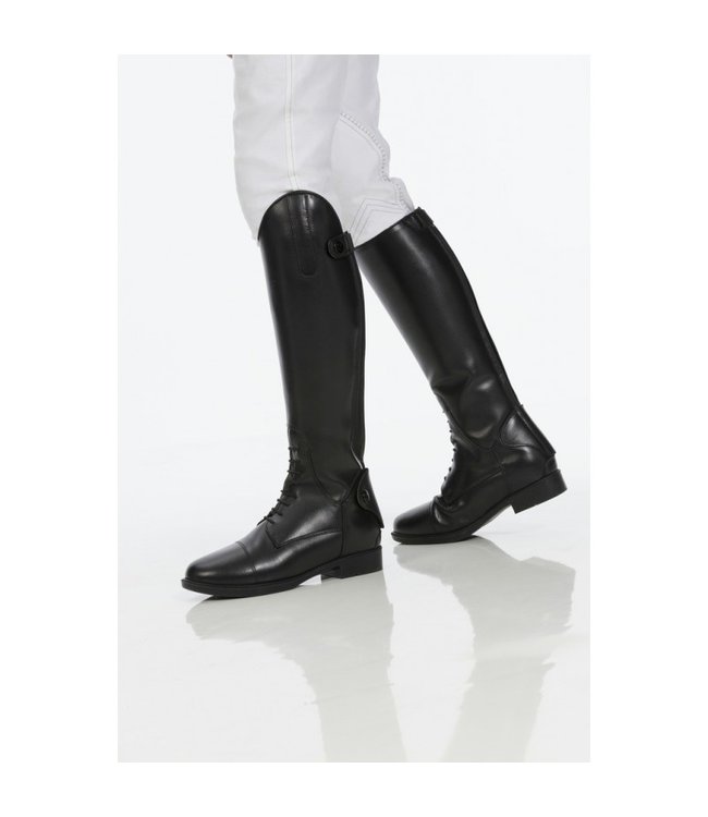 EQUITHÈME CHILDRENS LEATHER BOOTS - Black
